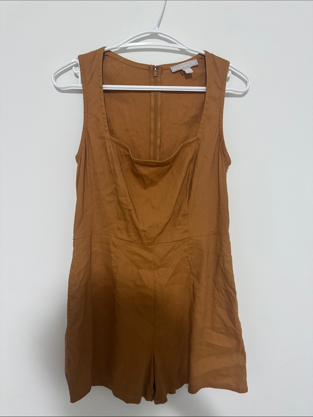Chelsea28 sleeveless square-neck utility romper